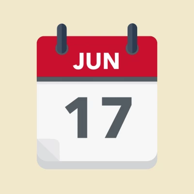 Calendar icon showing 17th June
